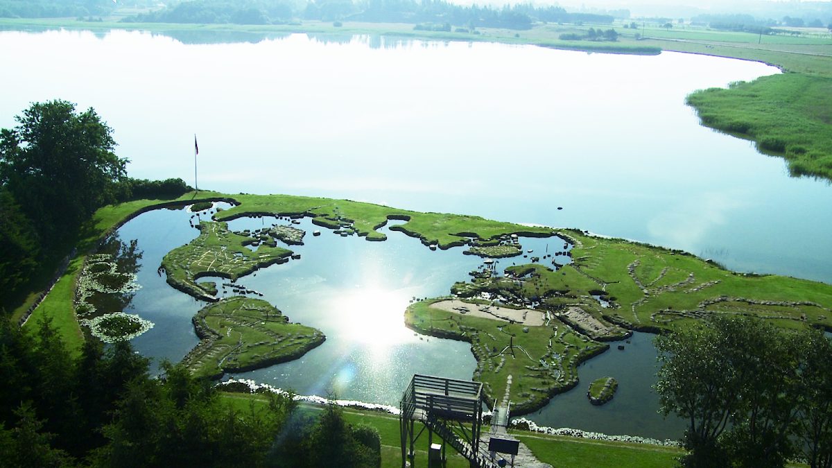 Worldmap at Klejtrup Lake